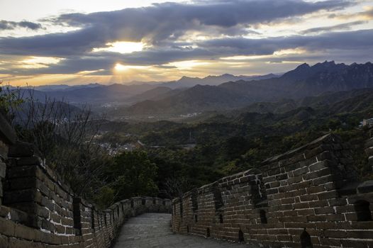 The Great wall of Mutianyu in Beijing, China.