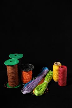 Roll of Twine isolated on a Black Background