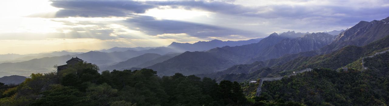 The Great wall of Mutianyu in Beijing, China.