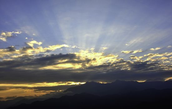 The sunrise of Ali Mountain in Taiwan.