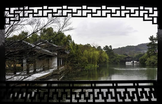The traditional garden in Xihu lake.
