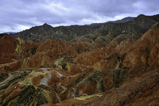 The Danxia mountain in Zhangye of Gansu province of China.