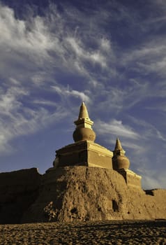 The ancient town of Heishui in Inner Mongolia of China.