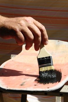 Restore an Old Vintage Skateboard with Black Painting