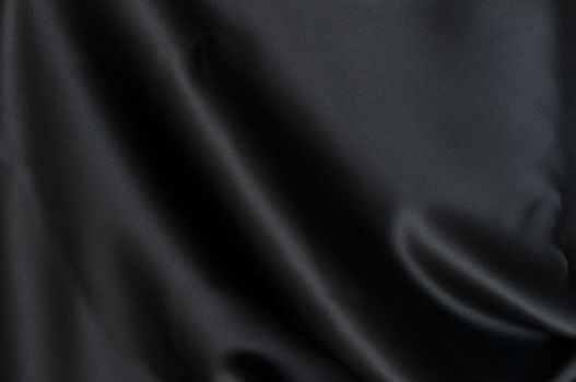 Black Texture - Dark Wavy Glossy Silk Drapery 