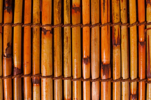 Full frame take of a traditional bamboo mat