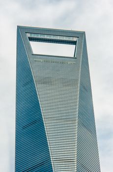 architecture details skyscrapers building Shanghai World Financial Center pudong shanghai china