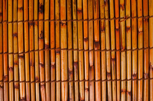 Full frame take of a traditional bamboo mat