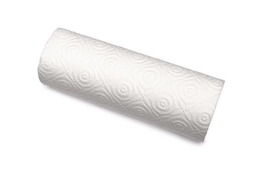 Paper towel roll isolated on white background