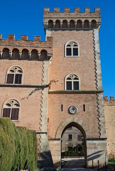 The old town of Bolgheri and his castle, property of Gherardesca family