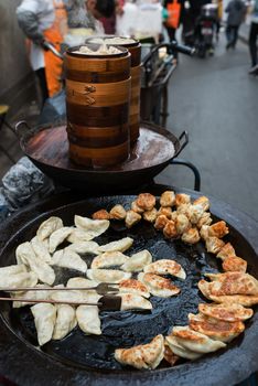 traditional chinese street food cuisine in shanghai in the popular republic of china