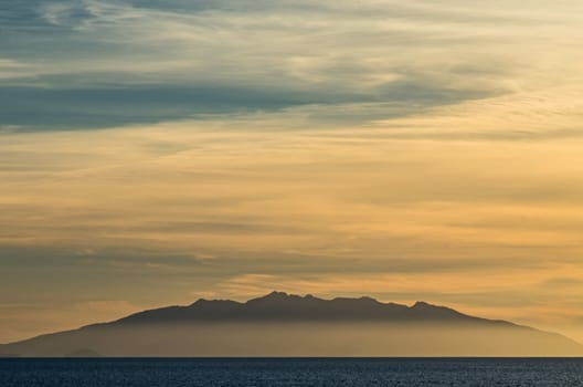 View of Elba Island from the tuscany coast