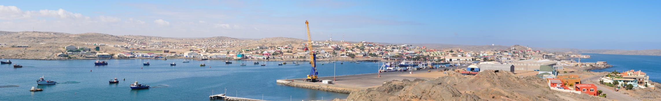 Panorama from five photos of Luderitz, Namibia
