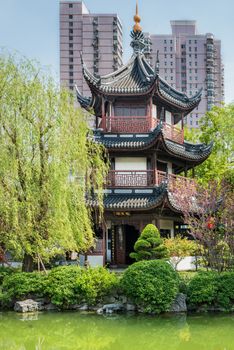 detail of Wen Miao confucian confucius temple in shanghai china popular republic