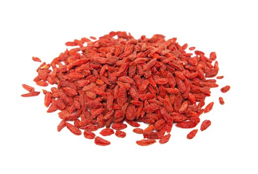 Goji berries isolated on the white background
