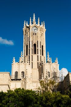 Clocktower of the Auckland University - Old Arts Building was founded in 1926. This university is the largest one in New Zealand