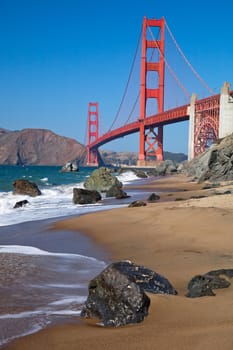 The Golden Gate Bridge in San Francisco bay