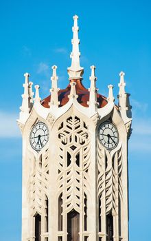 Clocktower of the Auckland University - Old Arts Building was founded in 1926. This university is the largest one in New Zealand