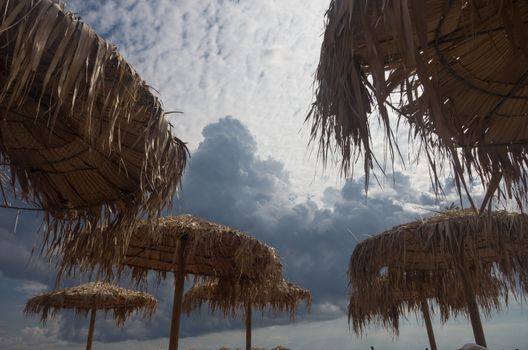 Relax under the umbrellas of Elafonisi Beach, Crete island