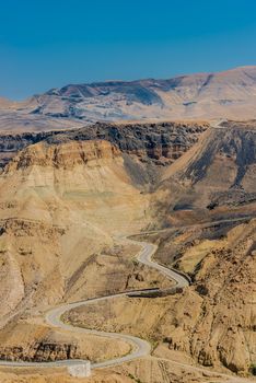 kings way desert road dead sea in jordan