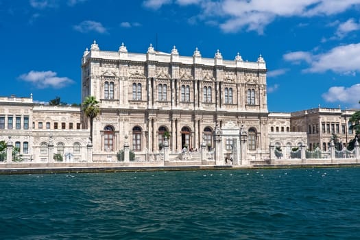 Dolmabahce Palace and Bosphorus in Istanbul, Turkey
