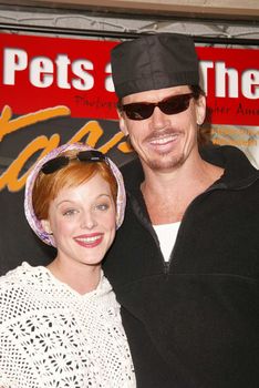 Dana Daurey and David Shark Fralick at the launch of Last Chance for Animals' "Pets & Celebrities" at Pet Mania, Burbank, CA 11-15-03