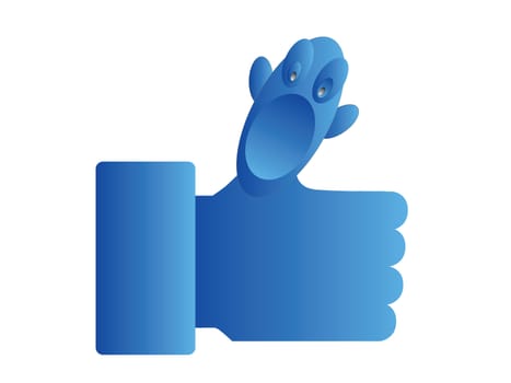 like blue thumb up