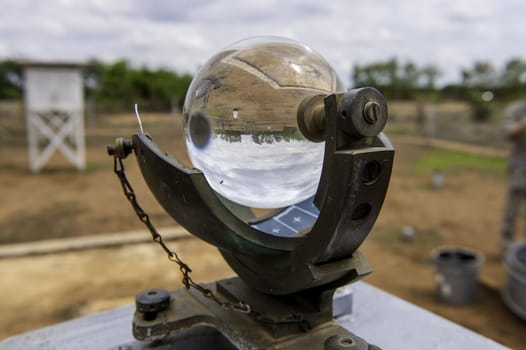 A traditional sunshine recorder in Morogoro meteorological observation station of Tanzania.