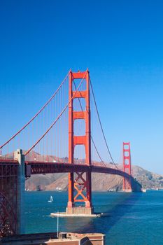 The Golden Gate Bridge in San Francisco bay