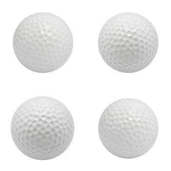 Collection of Golf balls isolated on white background