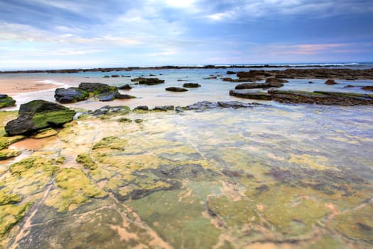 The spectacular Toowoon Bay reefs, Central Coast of Australia