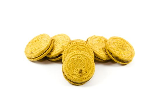 Fresh Baked Biscuits on white background