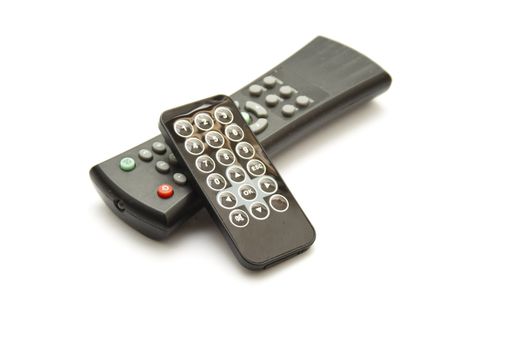 Black Remote Control on white background