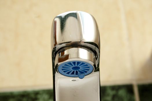 Silver Water Tap in the Bathroom