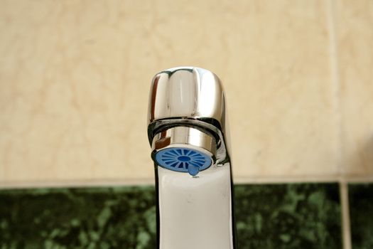 Silver Water Tap in the Bathroom