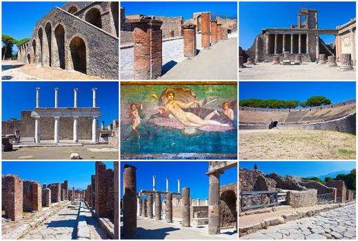 Collection of beautiful photos in Pompeii, Italy
