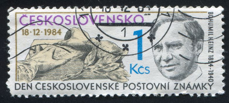 CZECHOSLOVAKIA - CIRCA 1984: stamp printed by Czechoslovakia, shows Engraver Bohumil Heinz, circa 1984
