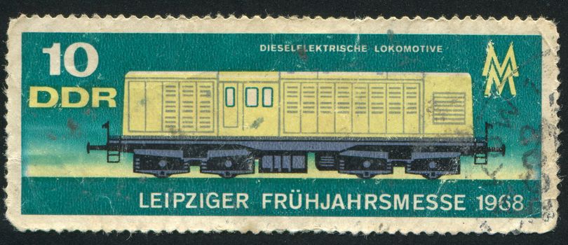 GERMANY - CIRCA 1968: stamp printed by Germany, shows Diesel Locomotive, circa 1968