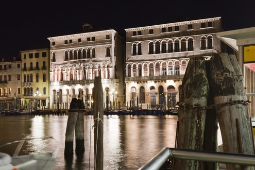 Famous Grand Canal at night, Venice, Italy