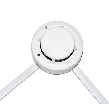 detector fire alarm with red and white indicators light 