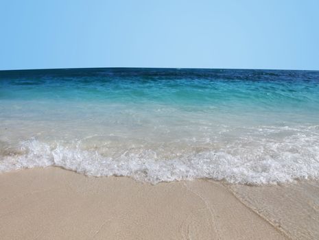 sea beach and blue sky, landscape of Thailand