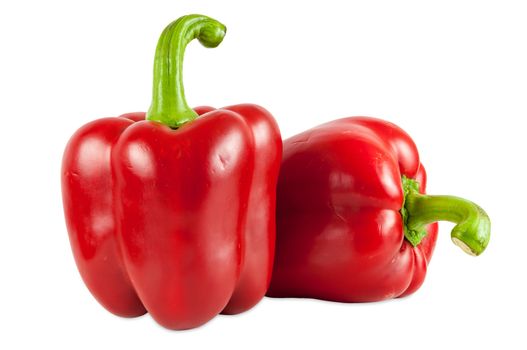 Red pepper isolated on white background with clipping path