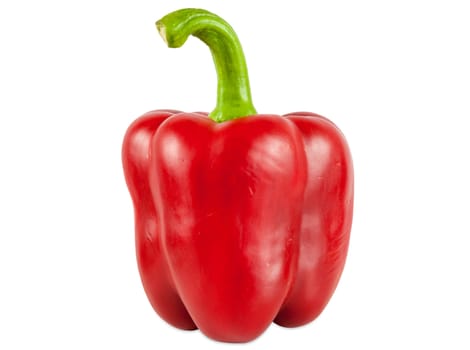 Red pepper isolated on white background with clipping path