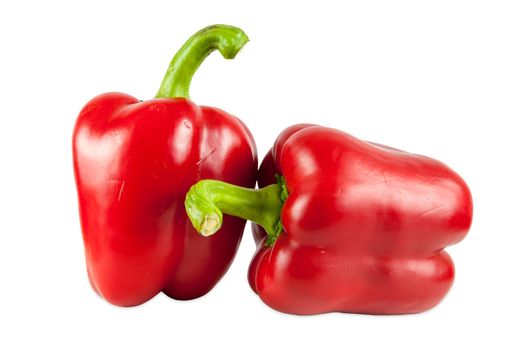 Red pepper isolated on white background with clipping path