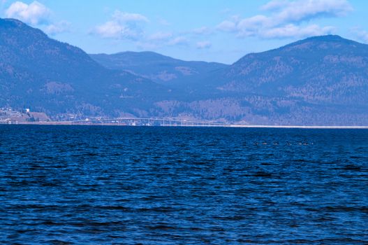 William. R. Bennet Bridge across Okanagan Lake at Kelowna