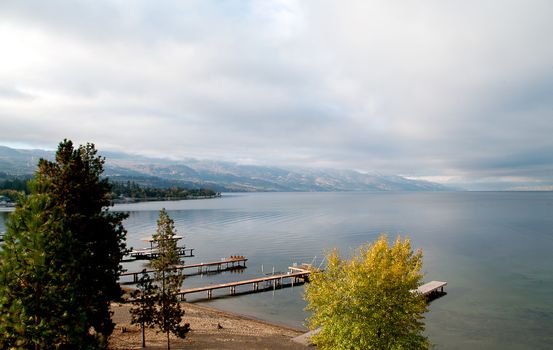 Early Morning Lake Front on Okanagan Lake