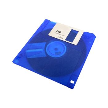 A computer floppy disk isolated on a white background