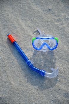 Swimming gear isolated against a white background