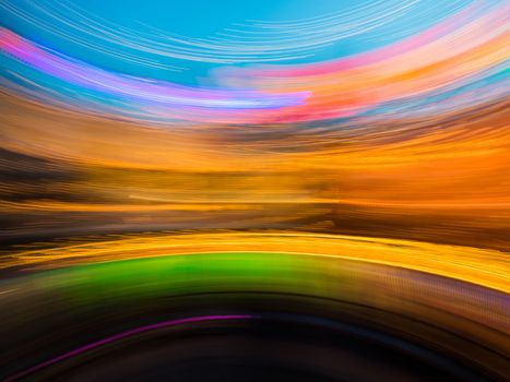 Abstract blurred light background in the night