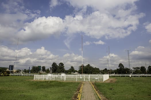 The typical meteorological observation station in Nairobi, Kenya.